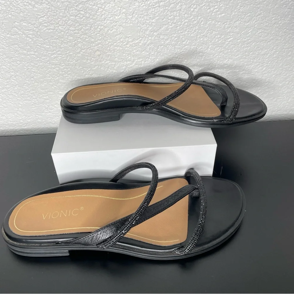 Vionic Prisim Black Sandal Size 6.5